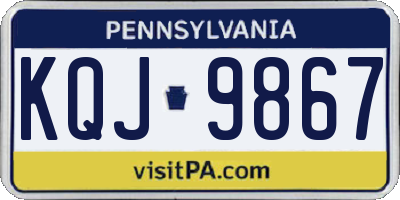 PA license plate KQJ9867