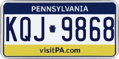PA license plate KQJ9868