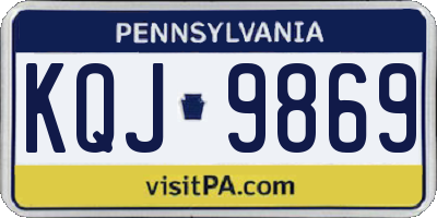 PA license plate KQJ9869