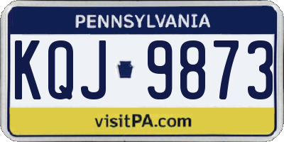 PA license plate KQJ9873