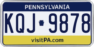 PA license plate KQJ9878