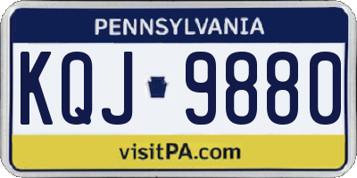 PA license plate KQJ9880