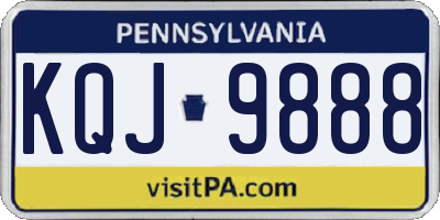 PA license plate KQJ9888