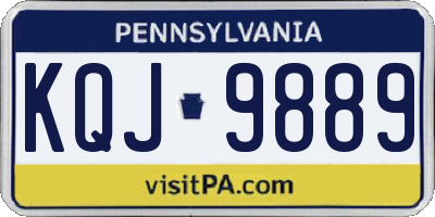 PA license plate KQJ9889