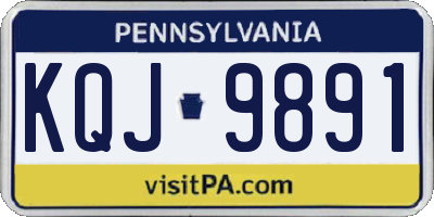 PA license plate KQJ9891