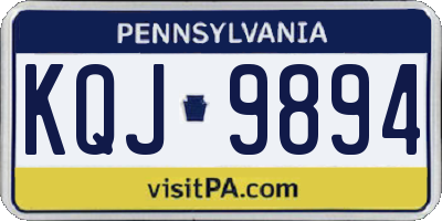PA license plate KQJ9894