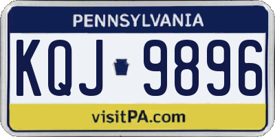 PA license plate KQJ9896