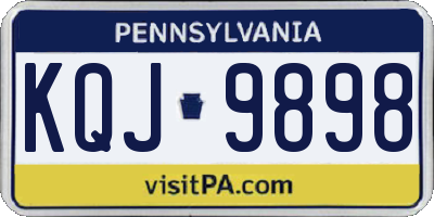PA license plate KQJ9898