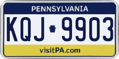 PA license plate KQJ9903