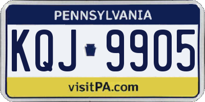 PA license plate KQJ9905
