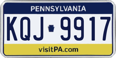 PA license plate KQJ9917