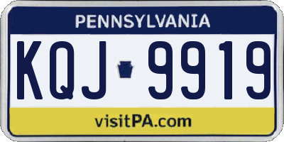 PA license plate KQJ9919