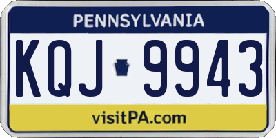 PA license plate KQJ9943