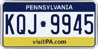PA license plate KQJ9945