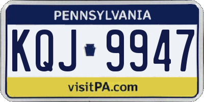 PA license plate KQJ9947