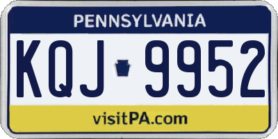 PA license plate KQJ9952