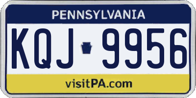 PA license plate KQJ9956