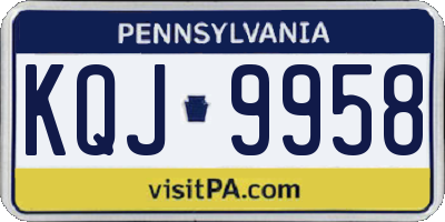 PA license plate KQJ9958