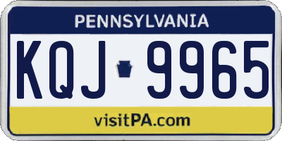 PA license plate KQJ9965