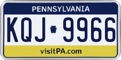 PA license plate KQJ9966