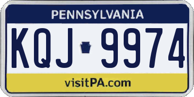 PA license plate KQJ9974