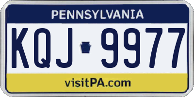 PA license plate KQJ9977