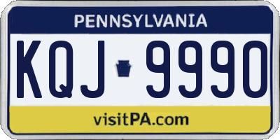PA license plate KQJ9990