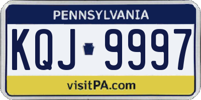 PA license plate KQJ9997