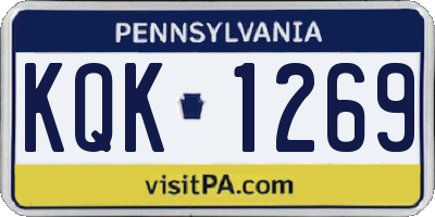 PA license plate KQK1269