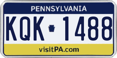PA license plate KQK1488