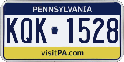 PA license plate KQK1528