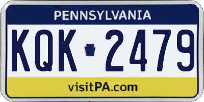 PA license plate KQK2479
