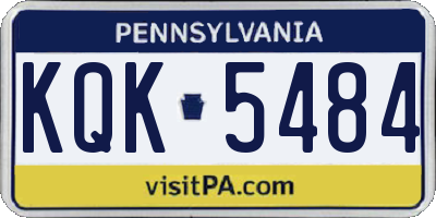 PA license plate KQK5484