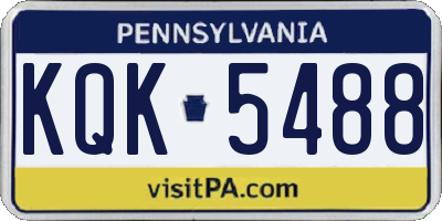 PA license plate KQK5488