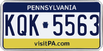 PA license plate KQK5563