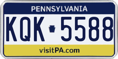 PA license plate KQK5588