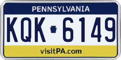 PA license plate KQK6149