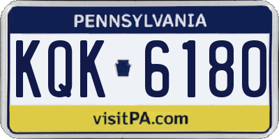 PA license plate KQK6180