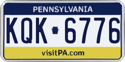 PA license plate KQK6776