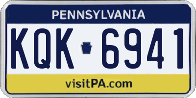 PA license plate KQK6941