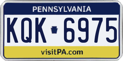 PA license plate KQK6975