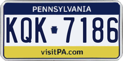 PA license plate KQK7186