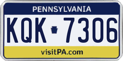 PA license plate KQK7306
