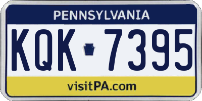PA license plate KQK7395
