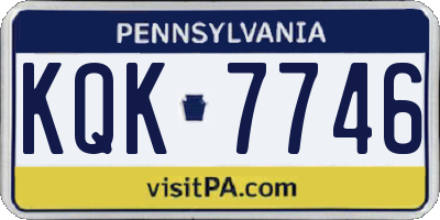 PA license plate KQK7746
