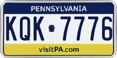 PA license plate KQK7776