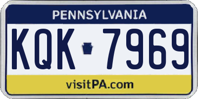 PA license plate KQK7969
