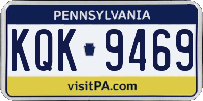 PA license plate KQK9469