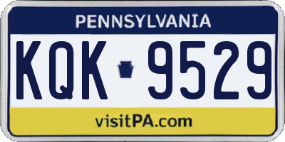 PA license plate KQK9529
