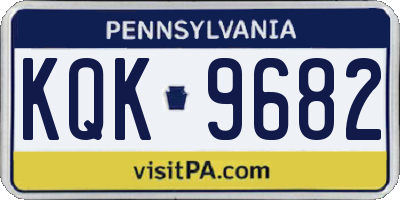 PA license plate KQK9682